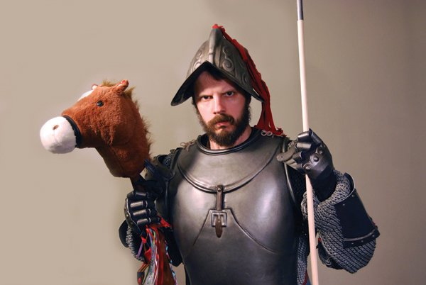 Andrew Wodzianski as Don Quixote (partial). Photo courtesy of the artist.