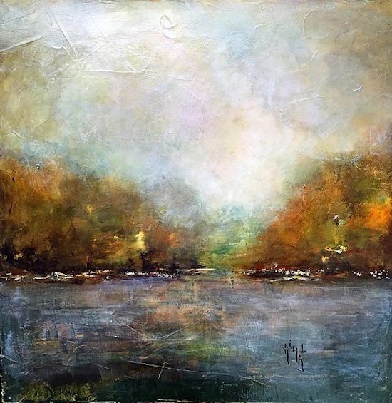 Nihal Kececi Thadani, from The Enigma Series, 2016, Acrylic on Canvas, 24" x 24" inches. Courtesy of DCAC Nano Gallery.